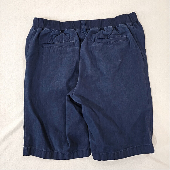2 pair Lands’ End Pull-on Navy Chino Shorts boy’s size XL - Picture 4 of 6